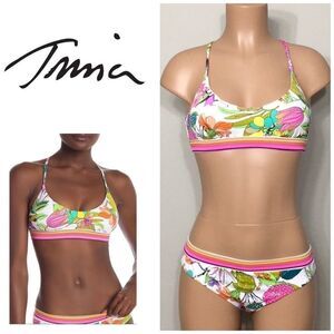 New. Trina Turk floral bikini set. 10-top/12-bottom